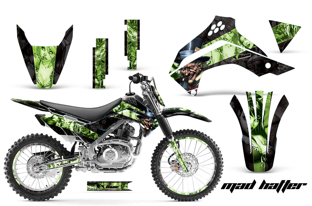 Kawasaki KLX 140 2008 2012 Graphic Kit MadHat BG NPs